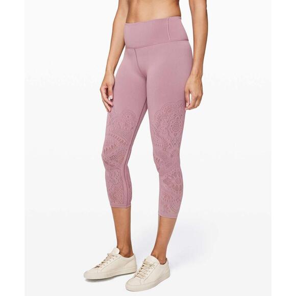 lululemon athletica Pants - Lululemon Reveal Crop *Zen Expression Vintage Mauve Size 12